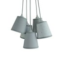 Ver imagem 4 de Lustre Pendente Cacho Quarto Bebê Cinza e Branco