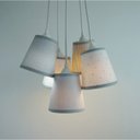 Ver imagem 3 de Lustre Pendente Cacho Quarto Bebê Cinza e Branco