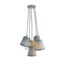 Ver imagem 2 de Lustre Pendente Cacho Quarto Bebê Cinza e Branco