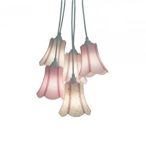 Lustre Pendente Paris Menina Tons de Rosa