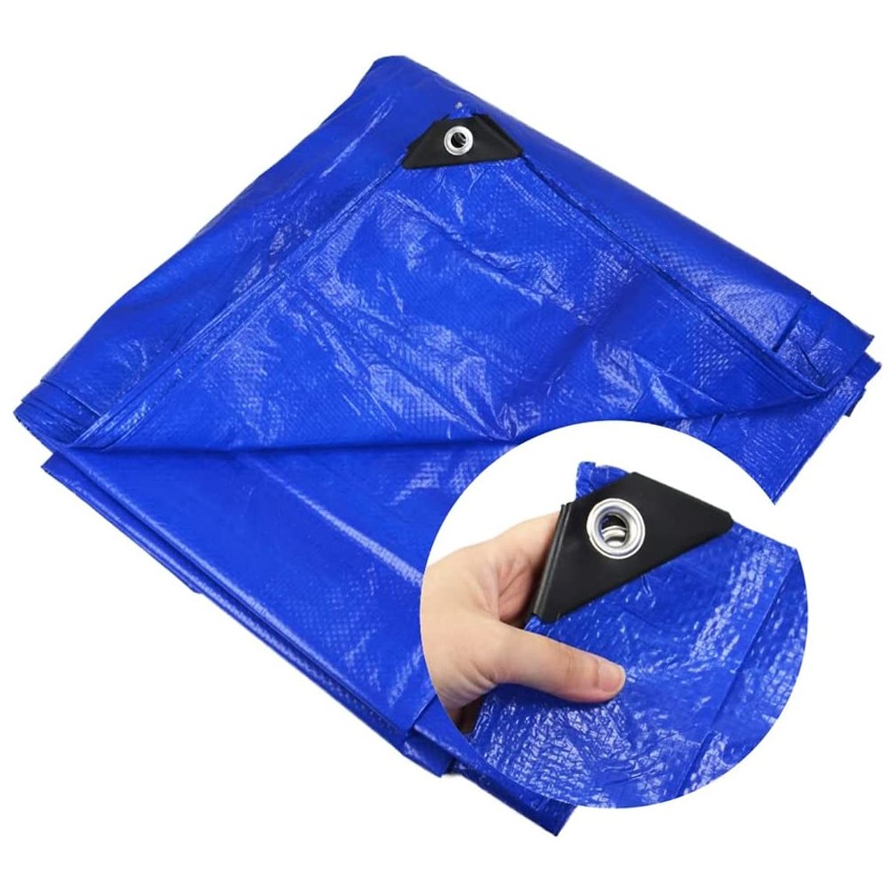 Lona Impermeável 3x3 M Plástica Azul Para Telhados Camping