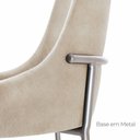 Ver imagem 4 de Sala de Jantar Mesa Selene com 4 Cadeiras Moderna Mobilia Linho Off/cinamomo Imbuia/prata