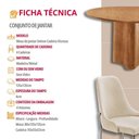 Ver imagem 7 de Sala de Jantar Mesa Selene com 4 Cadeiras Moderna Mobilia Linho Off/cinamomo Imbuia/prata