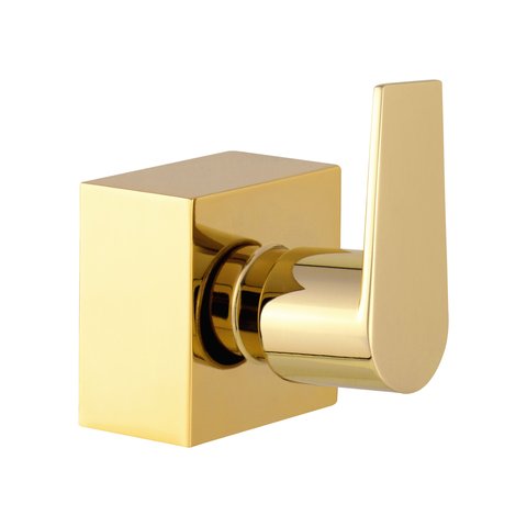 Acabamento para Chuveiro Registro 1.1/4 1.1/2 50mm Alavanca Quadrado Dourado Brilhante Banheiro Padr