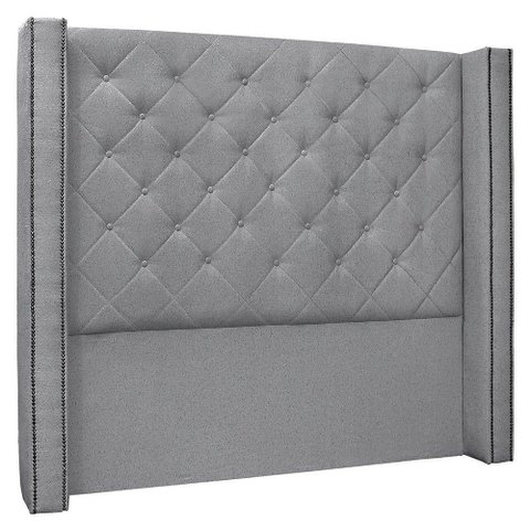 Cabeceira Casal Queen Cama Box 160cm Louise S06 Linho Cinza - Mpozenato