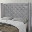 Ver imagem 5 de Cabeceira Casal Queen Cama Box 160cm Louise S06 Linho Cinza - Mpozenato