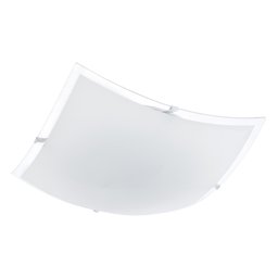 Plafon Quadrado para 1 Lâmpada 25cm Borda Transparente - 1 Plafon Quadrado para 1 Lâmpada 25cm Borda Transparente - 1