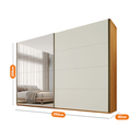 Ver imagem 4 de Guarda Roupa Samara 2 Portas Flutuantes 100 MDF com 01 Espelho - Móveis Europa