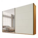 Ver imagem 3 de Guarda Roupa Samara 2 Portas Flutuantes 100 MDF com 01 Espelho - Móveis Europa