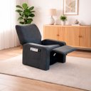 Ver imagem 1 de Poltrona Reclinável Confortável Alpha para Sala Suede: Suede Cinza