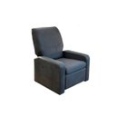 Ver imagem 3 de Poltrona Reclinável Confortável Alpha para Sala Suede: Suede Cinza