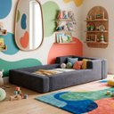 Ver imagem 2 de Cama Montessoriana Solteiro Desmontável com Colchão em Bouclé:Cinza Escuro