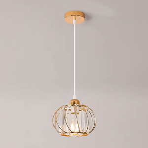 Pendente Cristal Dourado, E-27, Lexlight
