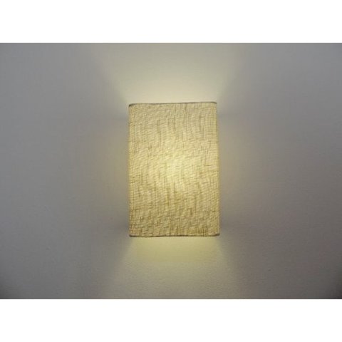 Arandela Retangular Retro Md-2002 Cupula Tecido 25/16x10cm Rustico Bege