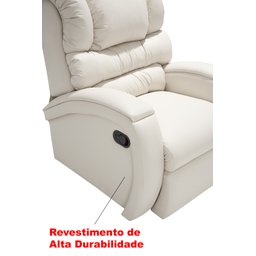 Poltrona Reclinável Imperial Zero Wall com Balanço e Giro Corano:gelo 308 - 6