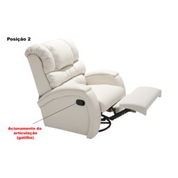 Poltrona Reclinável Imperial Zero Wall com Balanço e Giro Corano:gelo 308 - 4