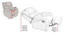 Ver imagem 7 de Poltrona Reclinável Imperial Zero Wall com Balanço e Giro Corano:gelo 308