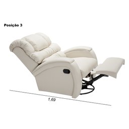 Poltrona Reclinável Imperial Zero Wall com Balanço e Giro Corano:gelo 308 - 5