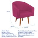 Ver imagem 3 de Poltrona Decorativa Jade Design Moderno Sala de Estar Quarto Escritório Confortável Luxo Pés Palito