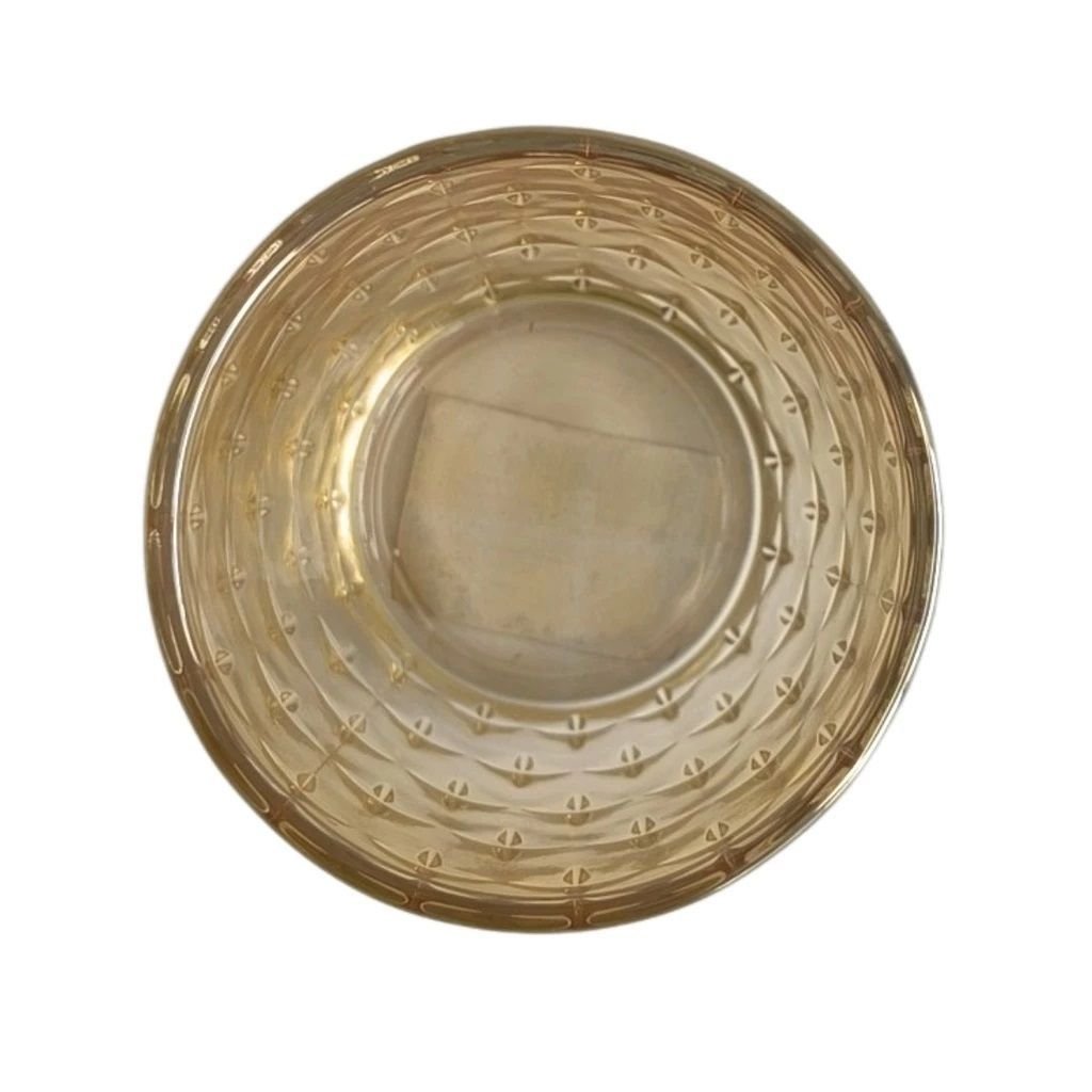 Kit com 3 Porta Vela Decorativo em Vidro Âmbar 7,5 X 7cm - 3