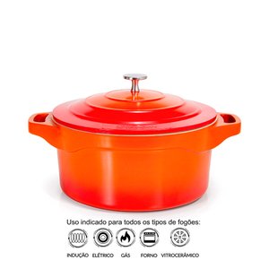Panela Caçarola Revestimento Antiaderente Cerâmico com Alças de Silicone 20cm - Le Cook