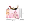 Ver imagem 3 de Organizador Baú Infantil Caixa para Brinquedo com Rodízio Multiuso Lara:rosa/princesa