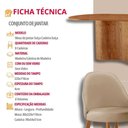 Ver imagem 7 de Mesa de Jantar Suiça 220cm Madeira Tampo Laminado Orgânico Veludo Bege / Imbuia Nat.