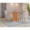 Ver imagem 3 de Conjunto Sala de Jantar Mesa Celebrare 120 4 Lugares Tampo MDF Amêndoa 120cm Móveis Lopas