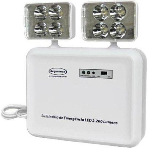 Iluminação de Emergência Led 2.200 Lumens 2 Farois