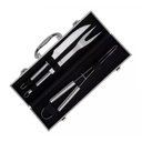 Ver imagem 5 de Kit Churrasco 4 Peças Com Maleta Faca Garfo E Pegador