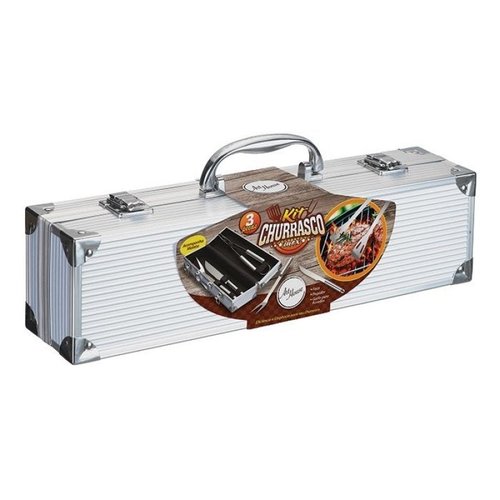 Kit Churrasco Garfo Faca e Pegador Aço Inox - Tramontina - Fabrica da  Alegria