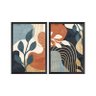 Kit 2 Quadros Decorativos Folhagens Moderno Sala - 1
