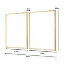 Ver imagem 4 de Kit 2 Quadros Decorativos Folhagens Moderno Sala