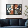 Kit 2 Quadros Decorativos Folhagens Moderno Sala - 2