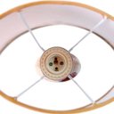 Ver imagem 2 de Abajur Brent 32cm Base Cerâmica Marron E27 Max 40W Cúpula Tecido Marron