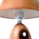 Ver imagem 4 de Abajur Brent 32cm Base Cerâmica Marron E27 Max 40W Cúpula Tecido Marron