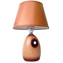 Ver imagem 1 de Abajur Brent 32cm Base Cerâmica Marron E27 Max 40W Cúpula Tecido Marron