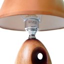 Ver imagem 6 de Abajur Brent 32cm Base Cerâmica Marron E27 Max 40W Cúpula Tecido Marron