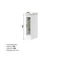 Ver imagem 4 de Bancada Ilha Cozinha Gourmet Americana C/ 2 Portas e 3 Gavetas 145cm Branco - Henn
