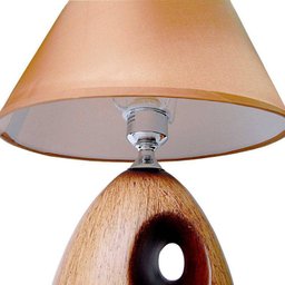 Abajur Brent 46cm Base Ceramica Marron E27 Max 40W Cúpula Tecido Marron - 6