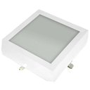 Ver imagem 3 de Plafon Space Sobr. Quad. 20cm Alum. Vidro Fosco E-27 1 Lâmpada Max 60W Branco