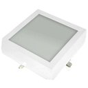 Ver imagem 1 de Plafon Space Sobr. Quad. 20cm Alum. Vidro Fosco E-27 1 Lâmpada Max 60W Branco