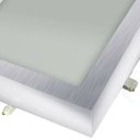 Ver imagem 2 de Plafon Space Sobr. Quad. 25cm Alum. Vidro Fosco E-27 2 Lâmpada Max 60W Escovado