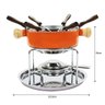 Conjunto Aparelho Para Fondue Aço Inox Colorido - Laranja - 4