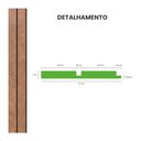 Ver imagem 3 de Painel Ripado Laminado de Eva Autocolante Flexível Rolo 5m Bronze com Textura Amadeirado