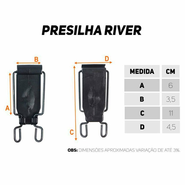 Porta Cantil River USA COM Presilha Preto - 6
