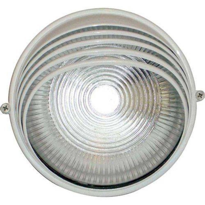Arandela Tartaruga Circular 18Cm Alumínio E-27 1 Lâmpada Max 60W Meia Cana Branca