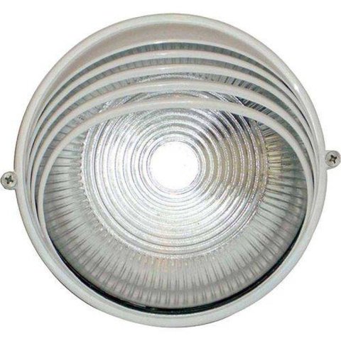 Arandela Tartaruga Circular 18Cm Alumínio E-27 1 Lâmpada Max 60W Meia Cana Branca