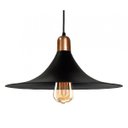 Ver imagem 1 de PENDENTE LUMINÁRIA MILAN PREMIUM 18 X 36cm Preto fosco e Cobre