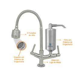 Torneira Com Filtro Cozinha Mesa Gourmet Jr Inmetro 10 Anos Garantia - 2